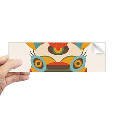 Imagem de DIYthinker Adesivo retangular monstro estilo chinês para para-choque notebook janela decalque