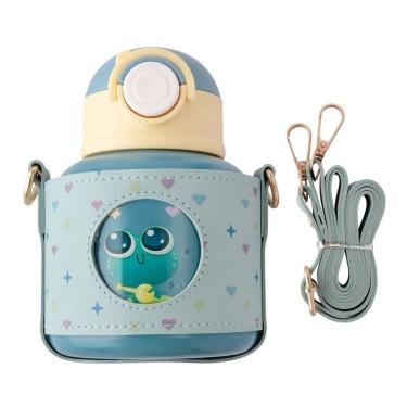 Imagem de Garrafa Infantil Criança Térmica C/ Alça 500ml Água Alumínio