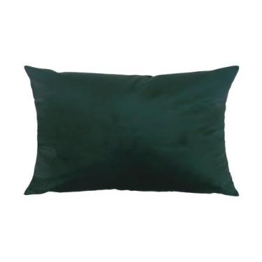 Imagem de Capa Para Almofada Em Veludo Liso Retangular Verde Escuro - Díspar Des