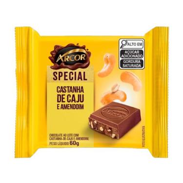 Imagem de Chocolate Ao Leite Special Castanha De Caju E Amendoim 60G - Arcor