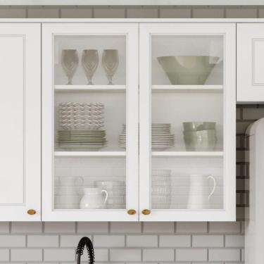 Imagem de Armário Aéreo 2 Portas 80cm Emily Henn Branco HP