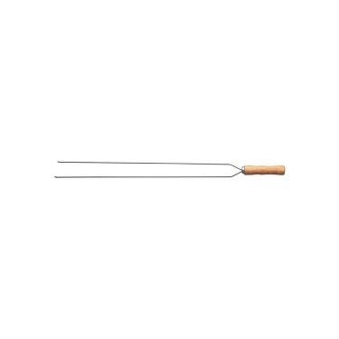Imagem de Espeto Duplo Para Churrasco Tramontina Com Lâmina Em Aço Inox E Cabo De Madeira 65 Cm T...