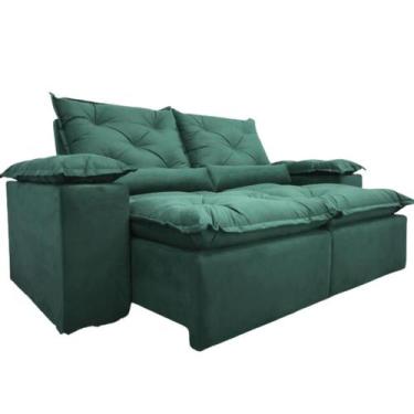 Imagem de Sofa Retratil Reclinavel Veludo 2,30M Design Elegante Athena - Alpoim