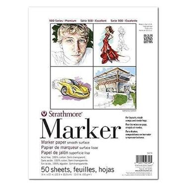 Imagem de Strathmore (597-14) STR-597-14 Bloco marcador de 50 folhas, 35,56 x 43,18 cm, branco