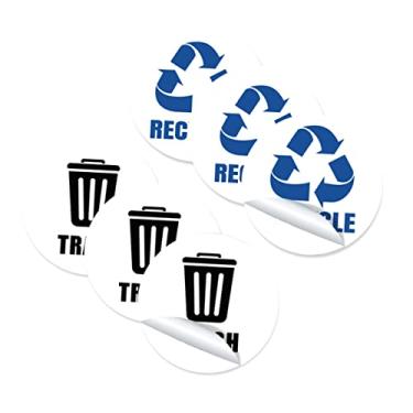 Imagem de Cabilock 1 Conjunto De 6 Folhas Rótulo De Classificação De Lixo Rótulo De Lata De Lixo Adesivo De Reciclagem Sinal De Lixeira Adesivos De Triagem Ampla Pvc Etiqueta Autocolante Ar Livre