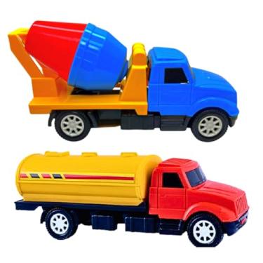 Imagem de Carrinhos Brinquedo Caminhão Betoneira Caminhão Tanque Infantil Diverplas