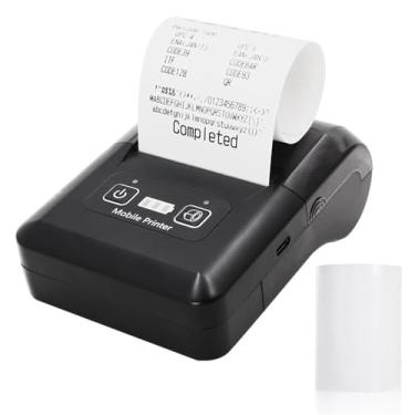 Imagem de Mini impressora térmica portátil de 58mm, impressora de recibos sem fio de 2 polegadas BT + USB com papel de impressão de 57mm