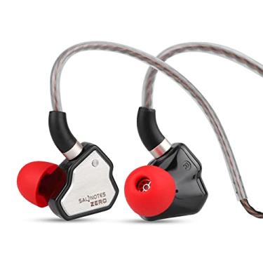 Imagem de Linsoul 7Hz Salnotes Zero Fone de ouvido intra-auricular com driver dinâmico de 10 mm HiFi IEM com diafragma de metal composto e placa frontal de aço inoxidável Cabo OFC de 2 pinos destacável