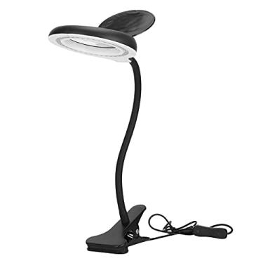Imagem de Hilitand USB LED Magnifier Lamp LED Desk Lamp with Clip Magnifier Desk Lamp for Reading Lighting Electronic Repairing, Desk Lamp