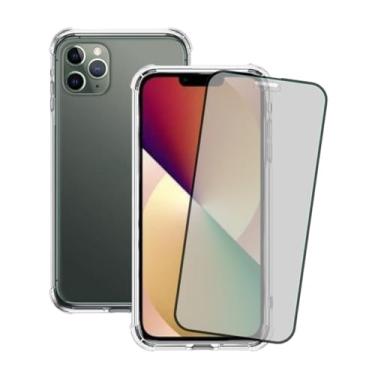 Imagem de Kit Capa Capinha Anti Impacto e Pelicula Privacidade Compatível Com iPhone 13 Pro Max (iPhone 13 Pro Max)