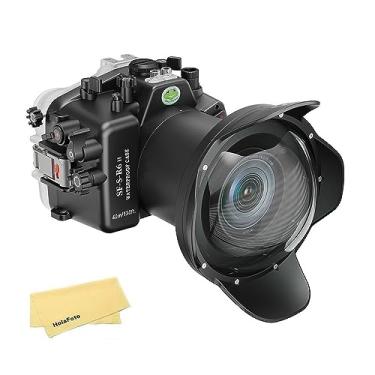 Imagem de Seafrogs Underwater Housing com WA005A Dome Port Kit para Canon EOS R6 II, [40M/130FT] Capa de mergulho impermeável para Canon EOS R6 Mark II RF 24-105mm F4, RF 15-35mm F2.8 L