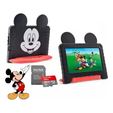 Imagem de Tablet Mickey 64gb 4gb Ram 7  Com Cartão 64gb Incluso Nb413 tablet mickey presente para menino, criança, 7"