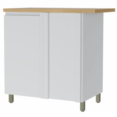 Imagem de Balcão de Canto Nesher Rainha em MDF 15mm com 1 Porta e 1 Prateleira - 92cm de largura 