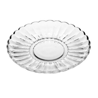 Imagem de Conjunto 6 Prato de Vidro para Sobremesa Pétala 20cm - Wolff