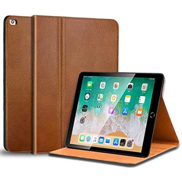 Imagem de Gexmil for iPad 9.7 Inch 2018/2017 Case, applies Cowhide Folio Cover for iPad 6th Gen / 5th Gen Genuine Leather case Also applies to iPad Air 2 / iPad Air (Brown)