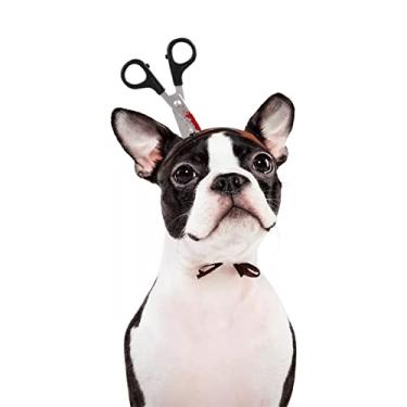 Imagem de Fantasia de Halloween para cães e gatos de estimação para cabeça de arma de terror, tesoura de machado sangrento assustador, chapéu para crianças, cães, gatos, decoração de festa de Halloween,