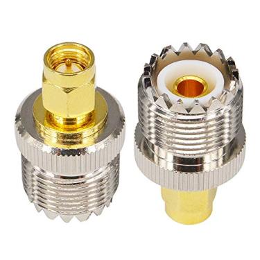 Imagem de YOTENKO SMA Macho para SO239 UHF Fêmea RF Adaptador coaxial SO-239 UHF Conversor de conector de cabo de antena UHF 50 Ohm para rádio portátil antena de rádio HT SDR UV5R Baofeng UHF/VHF Pacote com 2