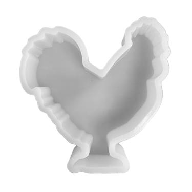 Imagem de Molde de silicone de galo Freshie | Tamanho pequeno 7,6 cm de largura x 8,2 cm de comprimento x 2 cm de profundidade | Design de galo com clipe de ventilação para frescor, sabão, resina, velas