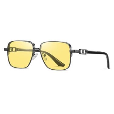 Imagem de Óculos de sol polarizados uv400 óculos de sol feminino metal óculos quadro condução pesca sombra eyewear, arma visão noturna, um tamanho