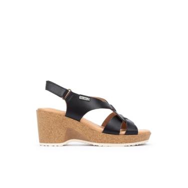 Imagem de PIKOLINOS Sandália anabela feminina Arenales W3b-1518, Preto, 9.5
