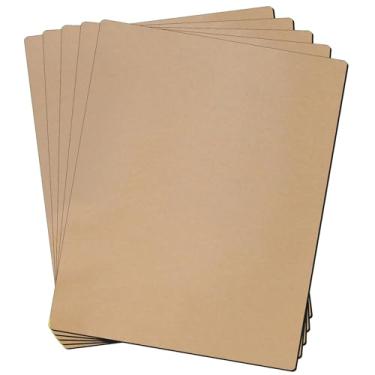 Imagem de LLPT Folha magnética adesiva 20 x 25 cm, pacote com 5 folhas de ímã de geladeira flexível, papel magnético pegajoso para fotos, imagens, placas educativas de artesanato DIY (MSA8105)