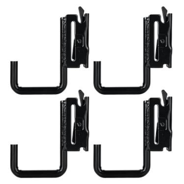 Imagem de STARVAST Pacote com 4 ganchos em J de aço E-Track de 5 cm acessórios de amarração E Track Spring Fitments Square J Ganchos para reboque fechado, coleta, armazéns, porões, van de carga
