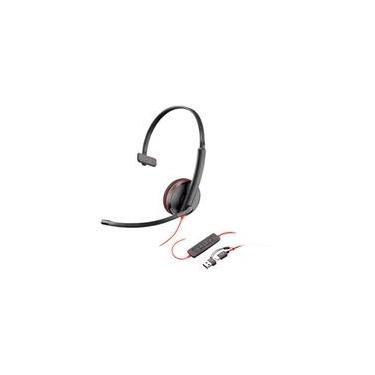 Imagem de Headset HP Poly Blackwire 3210, USB-A, USB-C, Preto - 8X214A6