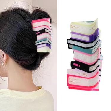 Imagem de Grampos de cabelo de volta às aulas para mulheres, presilhas de cabelo fofas para professores, presilhas de cabelo rosa para meninas, material escolar para cabelo grosso, acessórios de cabelo em forma