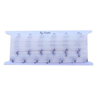 Imagem de SEW TRENDZ Par de 2 metros de fita de gancho e olhal tecido de malha de organza transparente 1,9 cm (3/10.2 cm) espaçamento prata metal borda cordão guarnição espartilho lingerie costura-nude-2 anos