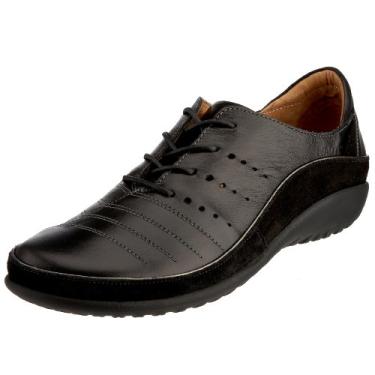 Imagem de NAOT Calçado feminino Kumara Oxford de cadarço com palmilha de cortiça e palmilha de suporte de arco - sapato com cadarço - conforto e suporte - antiderrapante - leve e perfeito para viagens, Black Madras Lthr/Camurça preta, 8-8.5