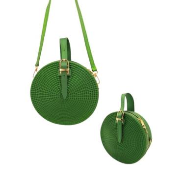 Imagem de Bolsa Silicone Redonda Reforçada Tiracolo Ombro Casual Praia (Verde)