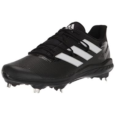 Imagem de adidas Tênis de beisebol masculino Adizero Afterburner 8, Preto/Team Power Vermelho/Prata Metálico, 15