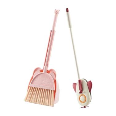 Imagem de Gralara Conjunto de Brinquedos de Limpeza Infantil, Mini Pá de Lixo E Vassoura para Presente de Aniversário Infantil para Crianças de 3 a 6 Anos, Rosa