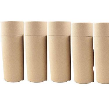 Imagem de Caixas de papelão vazias de papel kraft, caixa de embalagem de frasco de óleo essencial, caixa de embalagem de tubo de papel para presente, caixa de embalagem com tampa redonda de papelão, 5 peças (100 ml)