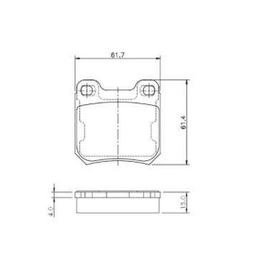 Imagem de Pastilha De Freio Astra Zafira Traseira Bosch Bb38 Sem Alarme Sistema 