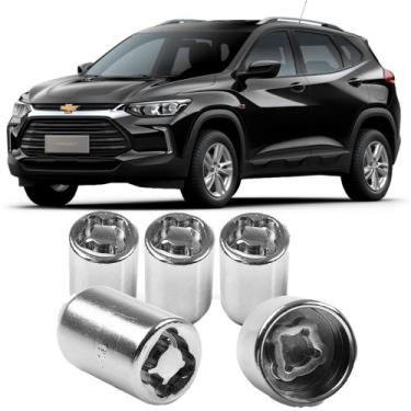 Imagem de Kit Parafuso Porca Antifurto 6CRA Roda Chevrolet Tracker 22 - RODAFUSO