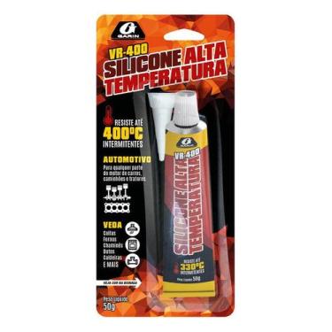 Imagem de Cola Silicone Alta Temperatura 50g Vermelho Garin