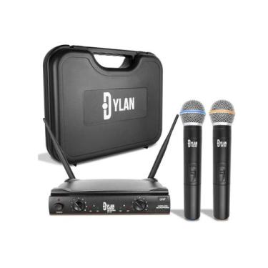 Imagem de Microfone sem fio dylan dw 602 max uhf duplo de mão