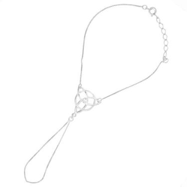 Imagem de Pulseira-Anel Triskle com Strass - Sunshine Cristais, Prateado