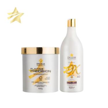 Imagem de Kit Descoloração Profissional Pó Descolorante Branco e Ox 40 - DYUSAR 