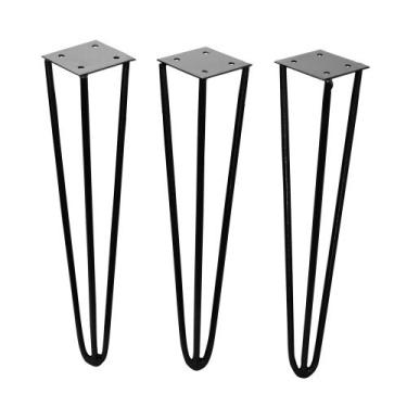 Imagem de Pé De Ferro Hairpin Legs 30 Cm Preto - Combo Stock
