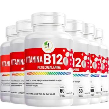 Imagem de Kit C/6 Vitamina B12 Metilcobalamina 60 cápsulas - Fits Life
