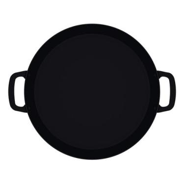 Imagem de Paellera Tramontina de Ferro 38cm 5,1L Professional Preta, Preto, 38cm