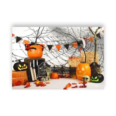 Imagem de Fundo Fotográfico 2,20 x 1,50 - Halloween Cenário Teia de Aranha 052 -