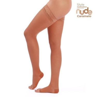 Imagem de Meia 7/8 EVER Sheer 782 Nude AD 20-30 MMHG Sigvaris Aberta, Caramelo, 
