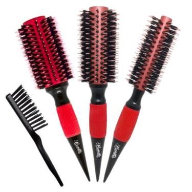 Imagem de Kit 03 escovas pop vermelho fosco 45/55/64mm bonitta marco boni - Gené