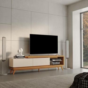 Imagem de Rack para Tv's até 84 Polegadas Nobre 220cm 2 Gavetas - Móveis Fazzio