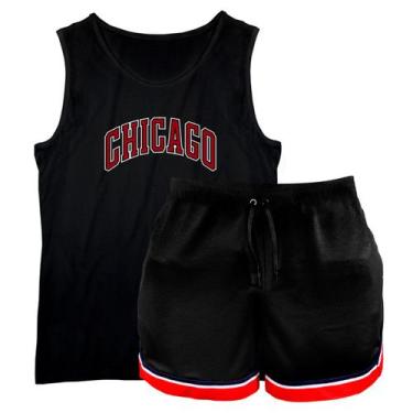 Imagem de Conjunto Short Esportivo Estilo Basquete e Camiseta Regata Masculina C