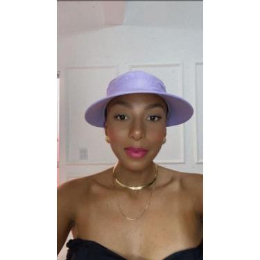 Imagem de Chapéu Viseira Tactel Aba Larga Moda Feminina Verão Fashion Praia Vôle