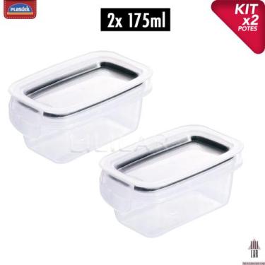 Imagem de Pote Hermético Retangular Trava Mais Empilháveis Não Vaza - PLASUTIL